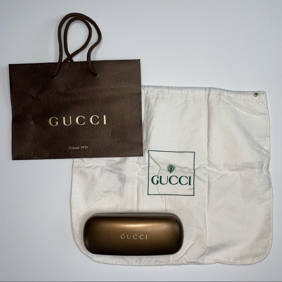 Gucci sunglasses case dust bag and shopping bag